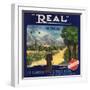 Real Brand - Claremont, California - Citrus Crate Label-Lantern Press-Framed Art Print