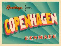 Vintage Touristic Greeting Card - Copenhagen, Denmark-Real Callahan-Art Print