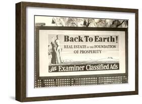 Real Estate Billboard-null-Framed Art Print