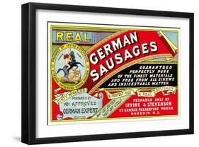 Real German Sausages-null-Framed Art Print