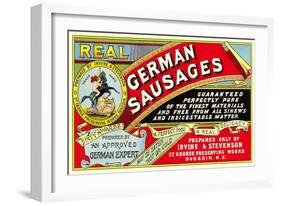 Real German Sausages-null-Framed Art Print