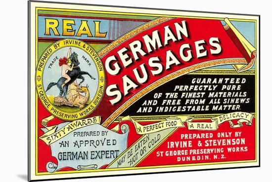 Real German Sausages-null-Mounted Art Print