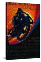 Real Moto Club Vintage Poster - Europe-Lantern Press-Stretched Canvas