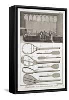 Real Tennis and the Construction of Racquets, from the 'Encyclopedia' by Denis Diderot-null-Framed Stretched Canvas