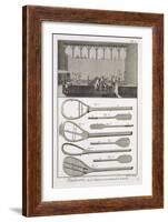 Real Tennis and the Construction of Racquets, from the 'Encyclopedia' by Denis Diderot-null-Framed Giclee Print