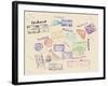 Real Visa Stamps From 9 Countries-yunna-Framed Art Print