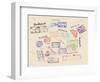 Real Visa Stamps From 9 Countries-yunna-Framed Art Print