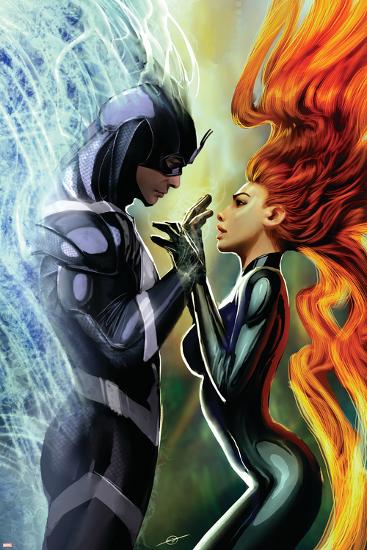 Realm of Kings Inhumans No.3 Cover: Medusa and Black Bolt-Stjepan Sejic-Lamina Framed Poster