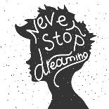 Never Stop Dreaming. Lettering-REANEW-Stretched Canvas