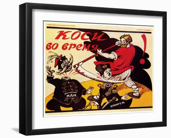 Reap Timely!, 1920-Viktor Nikolaevich Deni-Framed Giclee Print