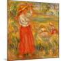 Reapers, C.1919 (Oil on Canvas)-Pierre Auguste Renoir-Mounted Giclee Print