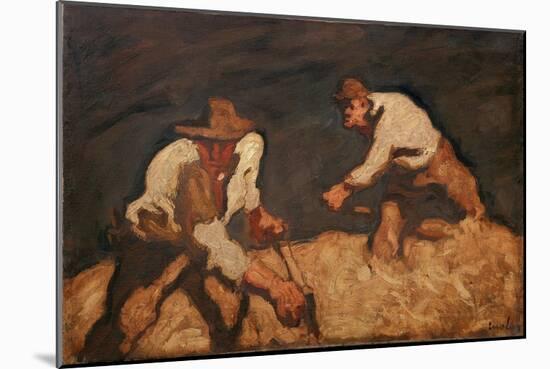 Reapers in a Gathering Storm, 1912-Albin Egger-lienz-Mounted Giclee Print