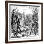 Reaping and Socking-Up Corn to Dry, Lake Drie, Canada, 1880-null-Framed Giclee Print