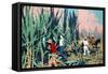 Reaping Sugar Canes in the West Indies-Frank Newbould-Framed Stretched Canvas