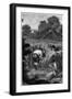 Reaping with Sickles and Binding the Sheaves, England, C1800-null-Framed Giclee Print