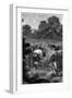 Reaping with Sickles and Binding the Sheaves, England, C1800-null-Framed Giclee Print