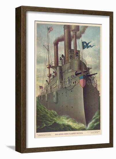 Rear Admiral Dewey's Flagship "Olympia"-null-Framed Art Print