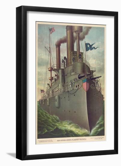 Rear Admiral Dewey's Flagship "Olympia"-null-Framed Art Print