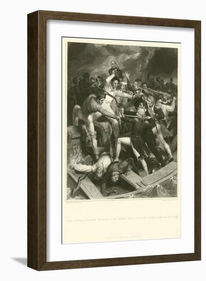 Rear Admiral Nelson's Conflict in His Barge with a Spanish Launch-Richard Westall-Framed Giclee Print