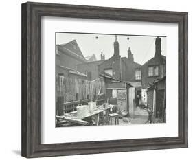 Rear of Houses Prior to Slum Clearance, Princess Road, Lambeth, London, 1914-null-Framed Photographic Print
