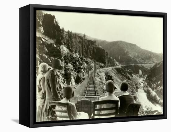 Rear View From Train, Circa 1929-Asahel Curtis-Framed Stretched Canvas