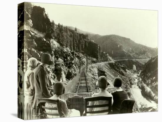 Rear View From Train, Circa 1929-Asahel Curtis-Stretched Canvas