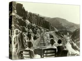 Rear View From Train, Circa 1929-Asahel Curtis-Stretched Canvas