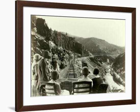 Rear View From Train, Circa 1929-Asahel Curtis-Framed Giclee Print