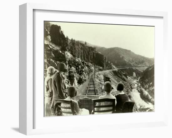 Rear View From Train, Circa 1929-Asahel Curtis-Framed Giclee Print