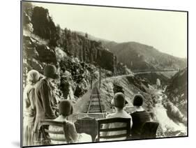 Rear View From Train, Circa 1929-Asahel Curtis-Mounted Giclee Print