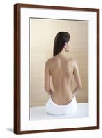 Rear View of a Beautiful Woman at Spa-stefanolunardi-Framed Photographic Print