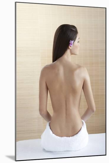 Rear View of a Beautiful Woman at Spa-stefanolunardi-Mounted Photographic Print