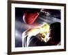 Rear View of a Boxer Punching a Punching Bag-null-Framed Photographic Print