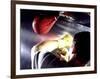 Rear View of a Boxer Punching a Punching Bag-null-Framed Photographic Print