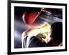 Rear View of a Boxer Punching a Punching Bag-null-Framed Photographic Print