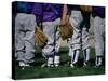 Rear View of a Little League Baseball Team Standing in a Row-null-Stretched Canvas