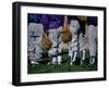Rear View of a Little League Baseball Team Standing in a Row-null-Framed Premium Photographic Print