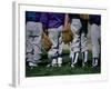 Rear View of a Little League Baseball Team Standing in a Row-null-Framed Photographic Print