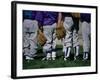 Rear View of a Little League Baseball Team Standing in a Row-null-Framed Photographic Print