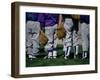 Rear View of a Little League Baseball Team Standing in a Row-null-Framed Photographic Print