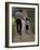 Rear View of a Man Walking with His Son at a Playing Field-null-Framed Photographic Print