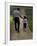 Rear View of a Man Walking with His Son at a Playing Field-null-Framed Photographic Print