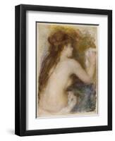 Rear View of a Nude Woman, C.1879-Pierre-Auguste Renoir-Framed Giclee Print