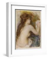 Rear View of a Nude Woman, C.1879-Pierre-Auguste Renoir-Framed Giclee Print