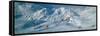 Rear View of a Person Skiing in Snow, St. Christoph, Austria-null-Framed Stretched Canvas