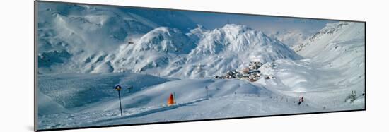 Rear View of a Person Skiing in Snow, St. Christoph, Austria-null-Mounted Photographic Print