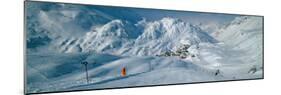 Rear View of a Person Skiing in Snow, St. Christoph, Austria-null-Mounted Photographic Print