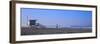 Rear View of a Surfer on the Beach, Santa Monica, Los Angeles County, California, USA-null-Framed Photographic Print