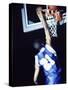 Rear View of a Teenage Boy Playing Basketball-null-Stretched Canvas