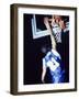 Rear View of a Teenage Boy Playing Basketball-null-Framed Photographic Print